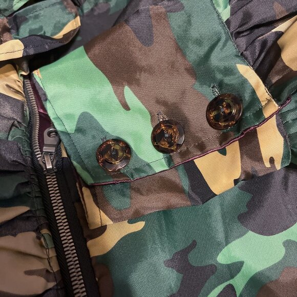 No label Size Small  Women's Military Style Camouflage Jacket Green Multi-Color - Picture 5 of 5